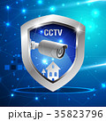 CCTV Security camera and shield protect and safety 35823796