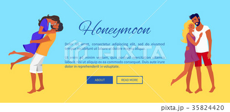 Honeymoon Web Banner with Lovely Hugging Couples Honeymoon Web Banner with Lovely Hugging Couples 35824420
