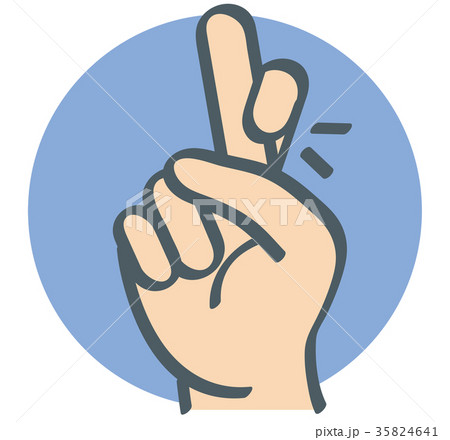 ハンドサイン_指文字_エンガチョ 35824641