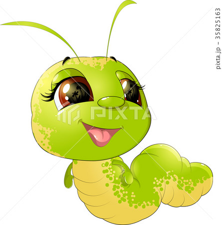 cute insect caterpillar 35825163