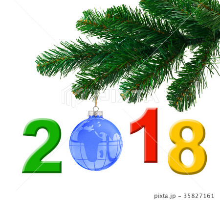 Christmas tree and 2018 35827161