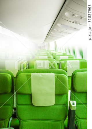 Airplane seats in cabin 35827968