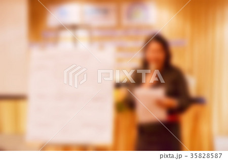 Abstract blurred people presentation 35828587
