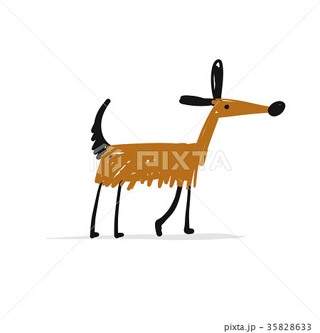 Funny dog, sketch for your design 35828633