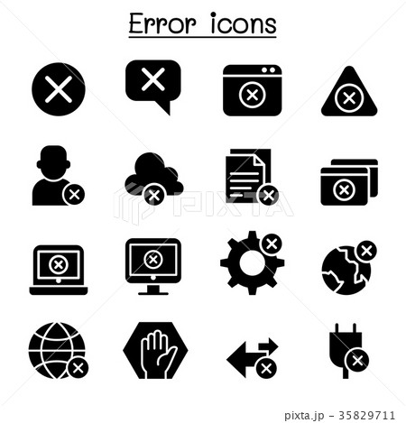 Error icon set 35829711