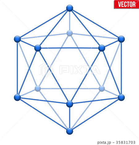 Icosahedron with molecular style. 35831703