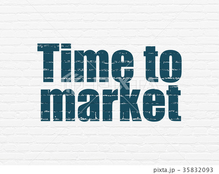 Timeline concept: Time to Market on wall Timeline concept: Time to Market on wall 35832093
