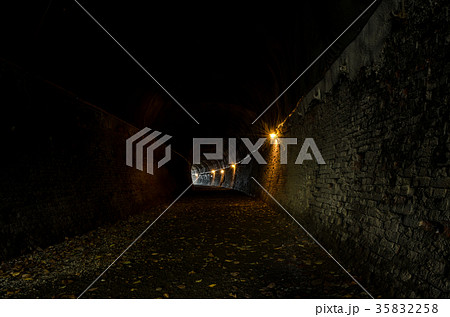 旧国鉄篠ノ井線　廃線敷コース  三五山トンネル 35832258