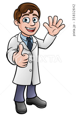Cartoon Scientist Doctor or Lab Tech 35832642