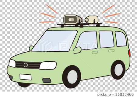 広報車(輪郭線有り・緑色) 広報車(輪郭線有り・緑色) 35833466
