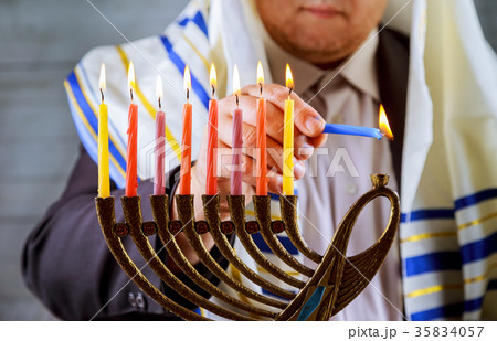 Lighting Menoral Candles 35834057
