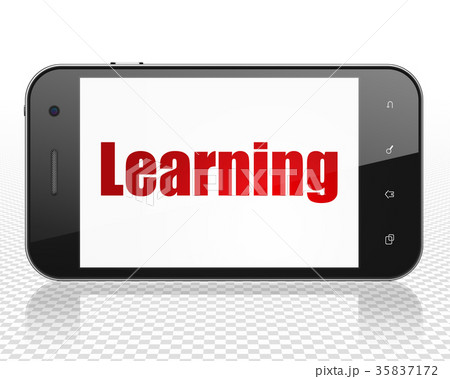 Learning concept: Smartphone with Learning on Learning concept: Smartphone with Learning on 35837172