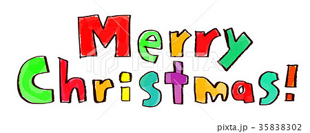 メリークリスマス 文字のイラスト素材 35838302 Pixta