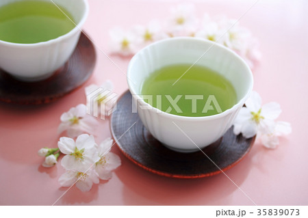緑茶　さくらの花 35839073