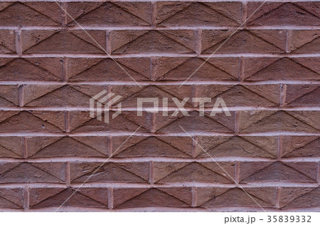 New red brick wall, texture of rhombus 35839332