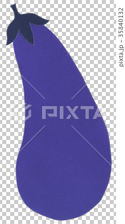 切り絵 野菜 なす 茄子 ナスのイラスト素材