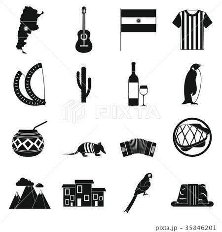Argentina set icons Argentina set icons 35846201