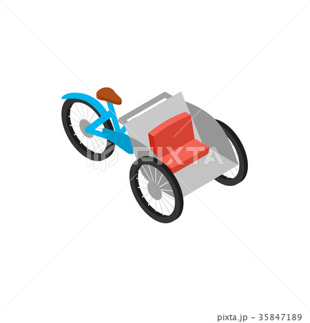 Vietnamese cyclo icon, isometric 3d style 35847189
