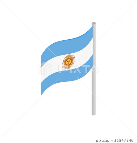 Flag of Argentina icon, isometric 3d style Flag of Argentina icon, isometric 3d style 35847246