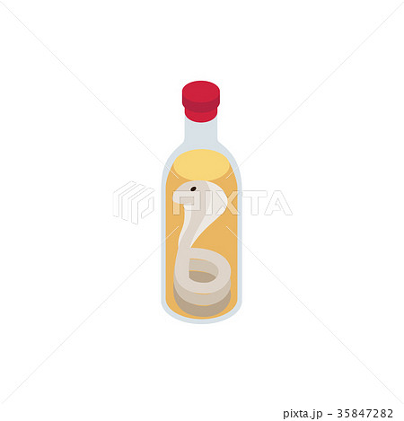 Vietnamese vodka with the pickled snake icon Vietnamese vodka with the pickled snake icon 35847282