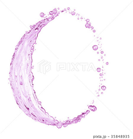 3D detailed illustration of a drop of water pink 35848935