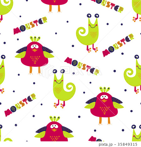 Cute monsters seamless pattern Cute monsters seamless pattern 35849315