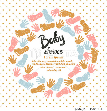 Baby shower invitation card design 35849316