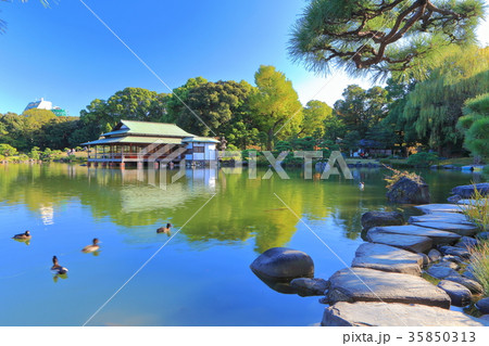 清澄庭園 涼亭 清澄庭園 涼亭 35850313