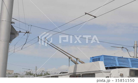 Electric transport, trolley ride through  35851550