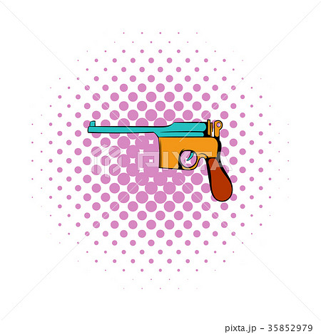 German pistol icon, comics style German pistol icon, comics style 35852979