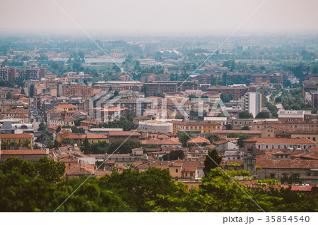 view of the European old town of Brescia in Italy  35854540