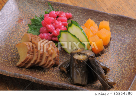 漬け物盛り合わせ 居酒屋メニューの写真素材