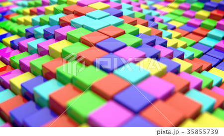 Abstract background of colored cubes. 3d rendering Abstract background of colored cubes. 3d rendering 35855739