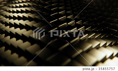 Abstract gold 3d cubes wave 3d rendering Abstract gold 3d cubes wave 3d rendering 35855757