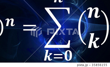 Math equations flying and disappearing in distance 35856155