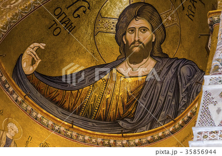 main icon of main nave of monreale cathedral  35856944