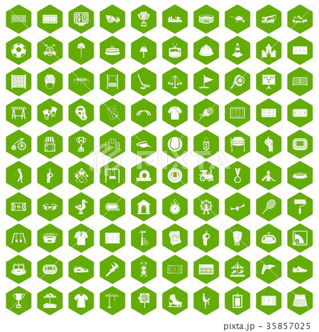 100 playground icons hexagon green 100 playground icons hexagon green 35857025