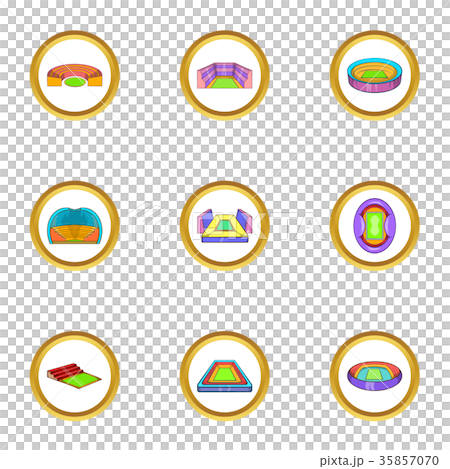 Sport buildings icon set, cartoon style 35857070
