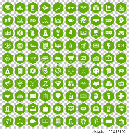 100 sweepstakes icons hexagon green 100 sweepstakes icons hexagon green 35857102