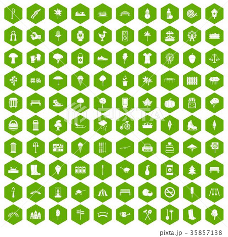 100 park icons hexagon green 100 park icons hexagon green 35857138
