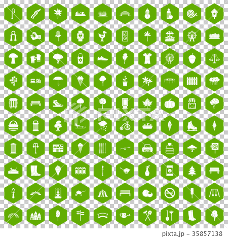 100 park icons hexagon green 100 park icons hexagon green 35857138