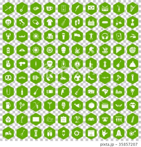 100 street festival icons hexagon green 100 street festival icons hexagon green 35857207