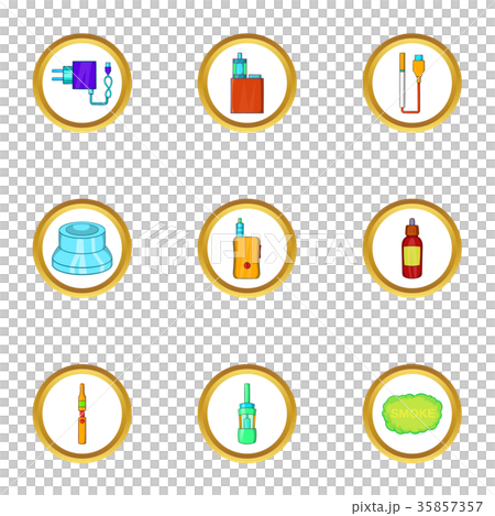 Vape icon set, cartoon style 35857357