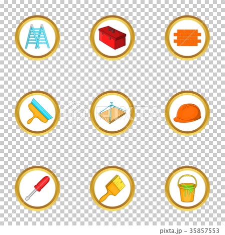 Home repair icons set, cartoon style 35857553