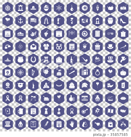 100 calendar icons hexagon purple 100 calendar icons hexagon purple 35857585