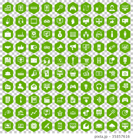 100 web and mobile icons hexagon green 100 web and mobile icons hexagon green 35857616