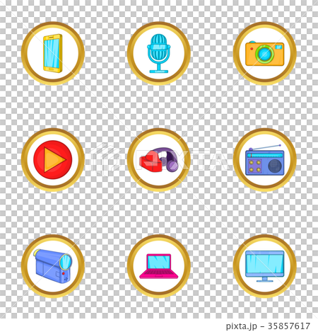 Smart device icons set, cartoon style Smart device icons set, cartoon style 35857617