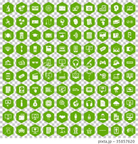 100 website icons hexagon green 100 website icons hexagon green 35857620