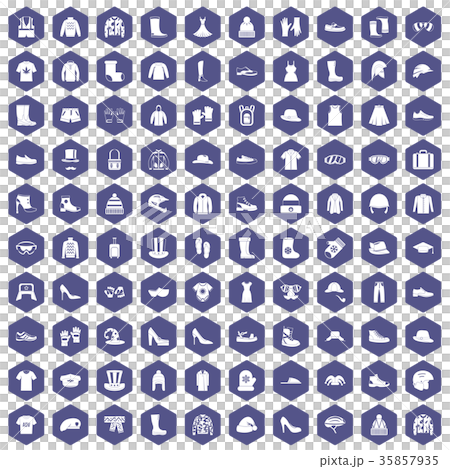100 clothing and accessories icons hexagon purple 100 clothing and accessories icons hexagon purple 35857935