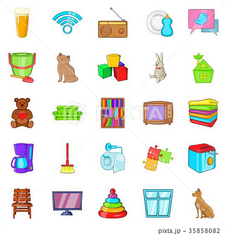 Chamber icons set, cartoon style Chamber icons set, cartoon style 35858082